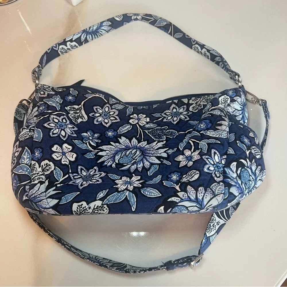 Vera Bradley Navy and White Floral Shoulder Bag/Crossbody